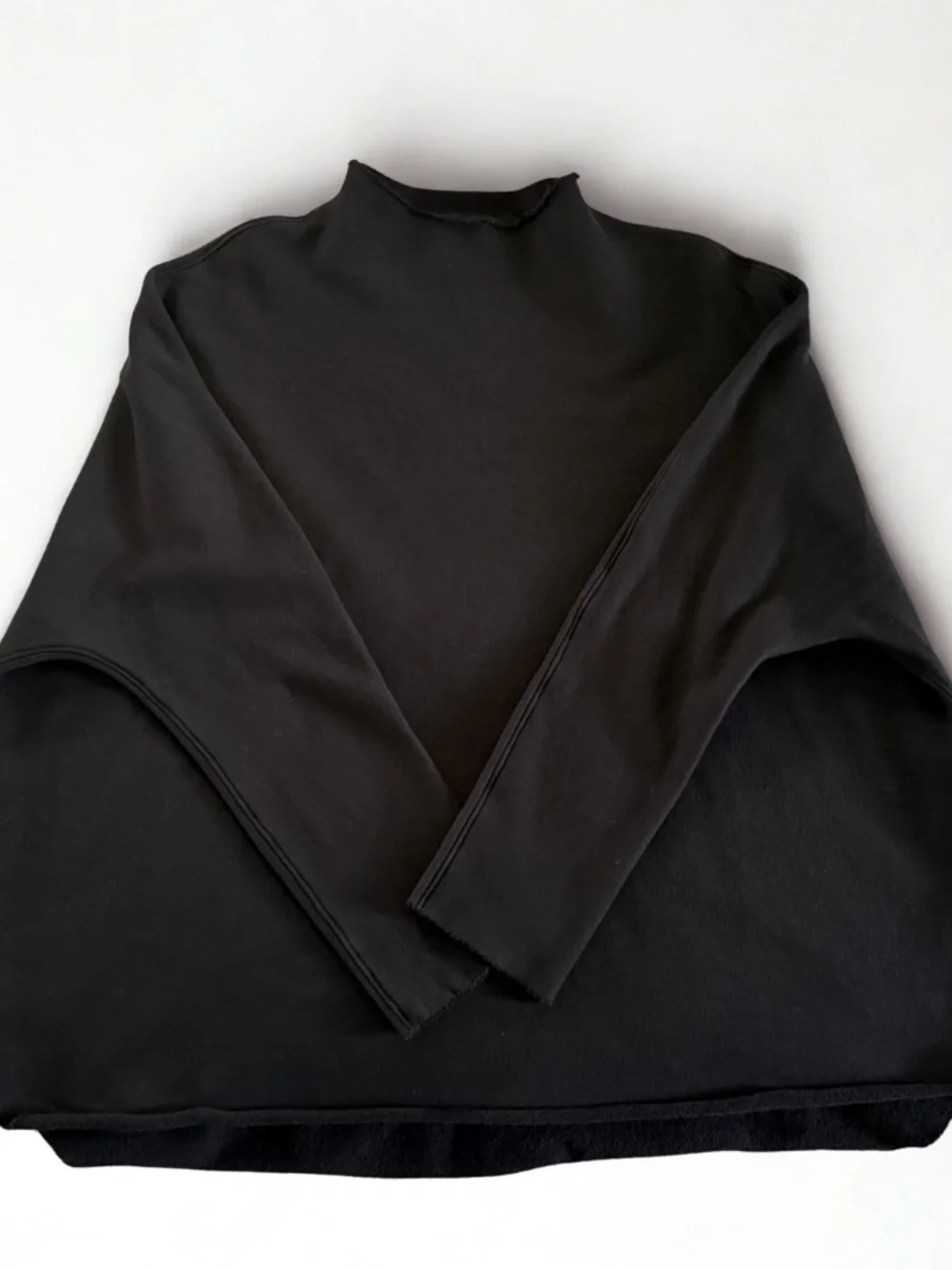 Frank & Eileen Effie Long Sleeve Funnel Neck Capelet, Large, Black